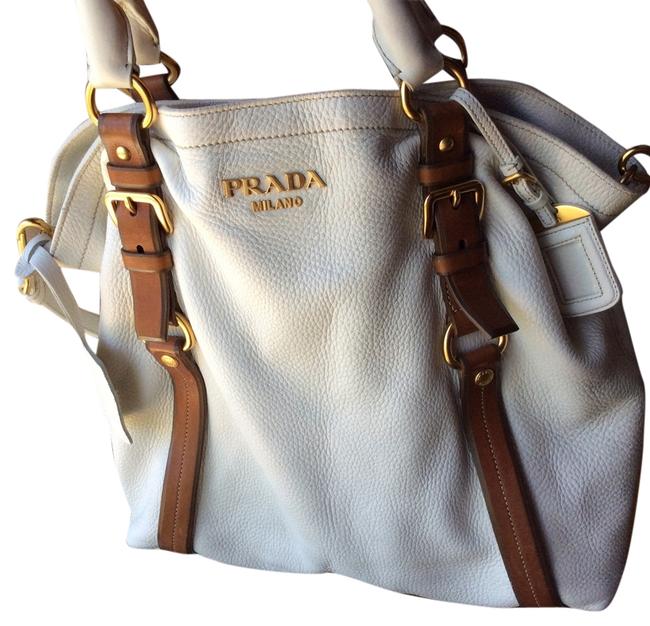 Prada AndOr Summer White Leather Shoulder Bag