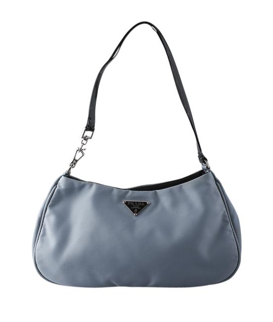 Prada B10409 129231 Blue Nylon Shoulder Bag