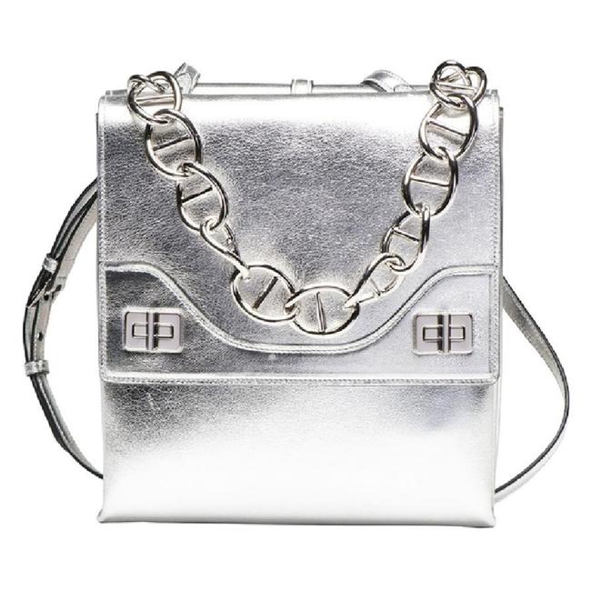 Prada B5095c Argento Silver Leather Shoulder Bag