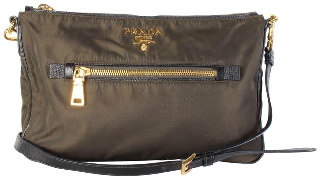 Prada Bandoliera Khaki Leather Shoulder Bag