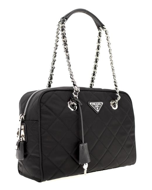 Prada Bauletto Black Nylon Shoulder Bag