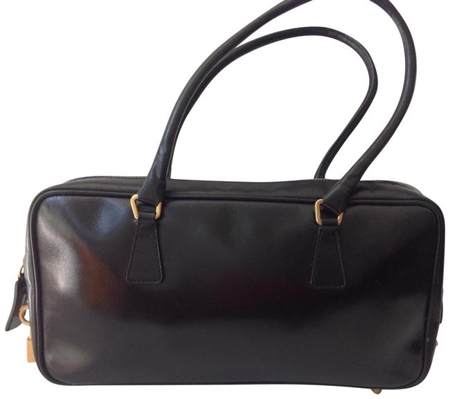 Prada Bauletto Box Vitello Leather Shoulder Bag