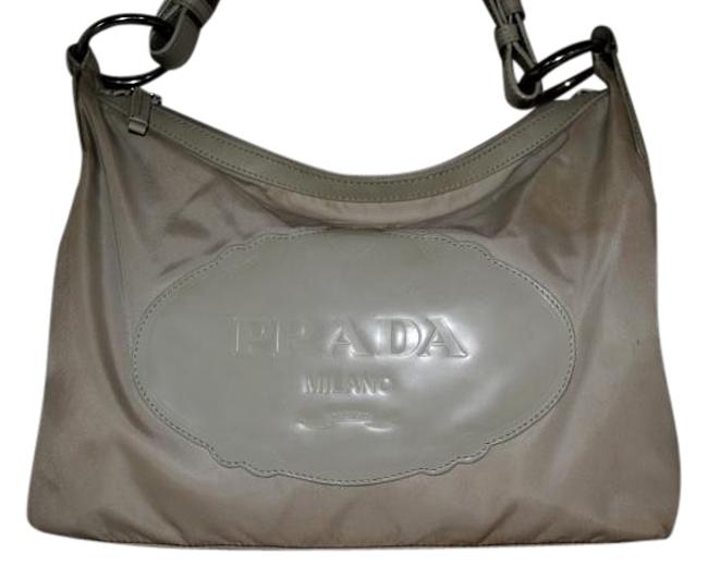 Prada Beige Nylon Shoulder Bag
