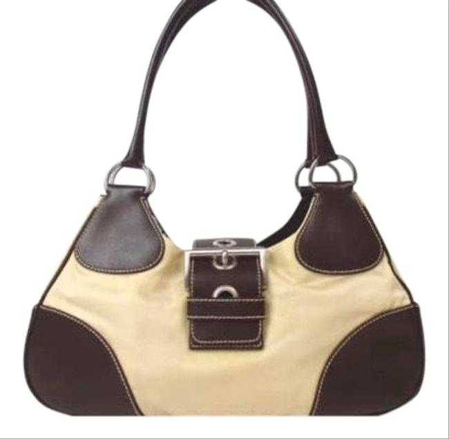 Prada Belt Beige NylonLeather Shoulder Bag