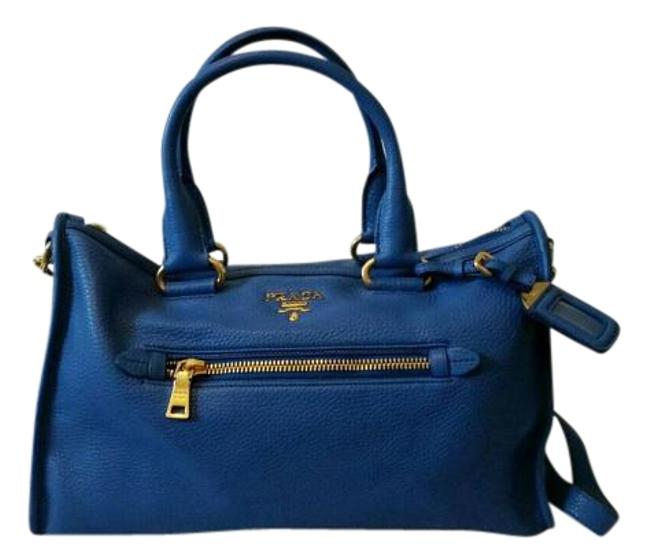 Prada Bl0805 Cobalto Calfskin Shoulder Bag