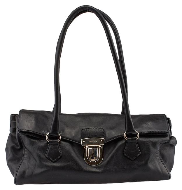 Prada Black 68336 Color Leather Shoulder Bag