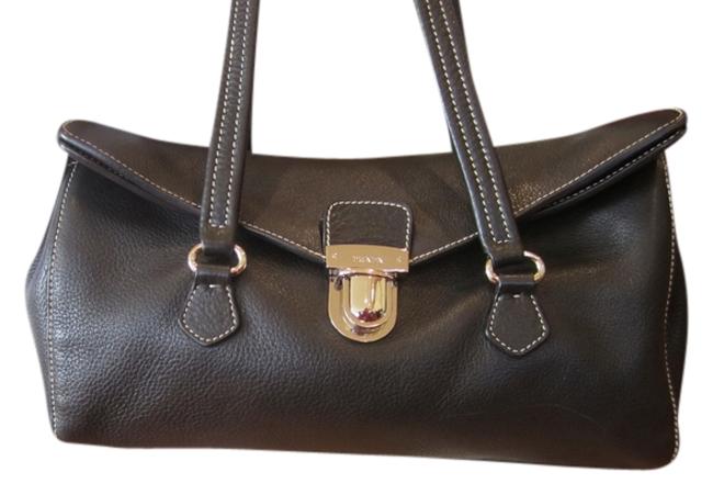Prada Black Buffalo Leather Shoulder Bag