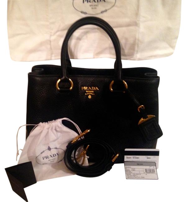 Prada Black Calf Leather Shoulder Bag