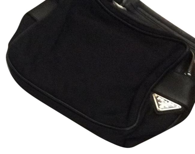Prada Black Canvas and Water Resistant Shoulder Bag