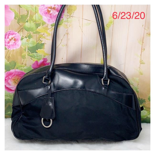 Prada Black Canvas Shoulder Bag