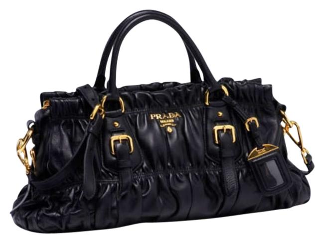Prada Black Leather Nappa Shoulder Bag