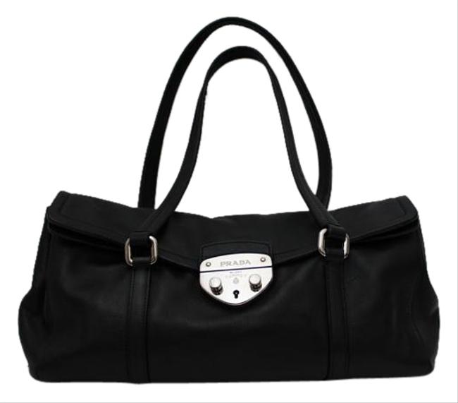 Prada Black Leather Shoulder Bag