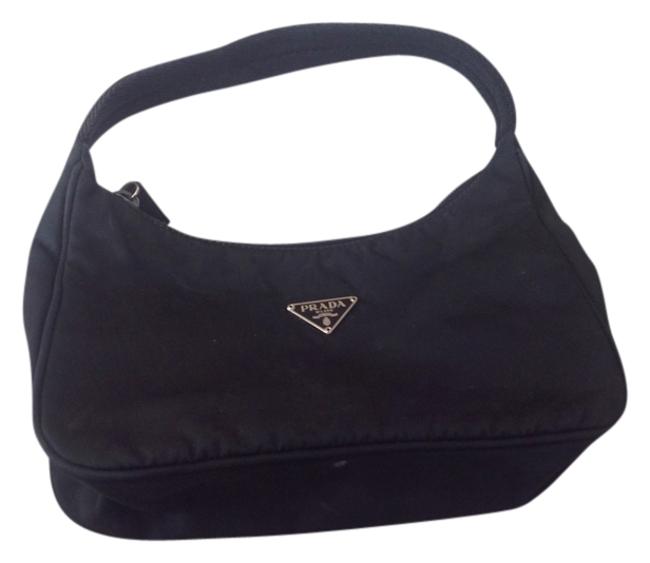 Prada Black  Nero Nylon Shoulder Bag