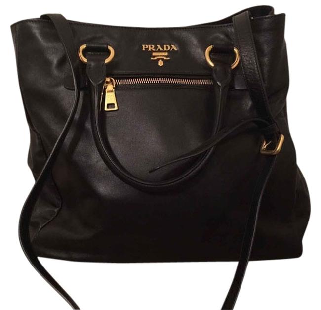 Prada Black Nero Soft Calf Shoulder Bag