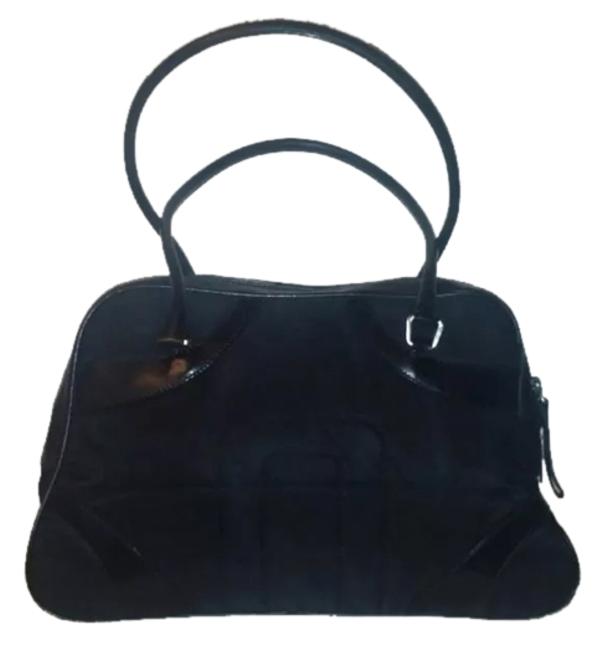 Prada Black Nylon  Leather Shoulder Bag
