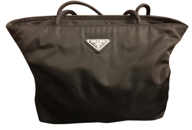 Prada Black Nylon Tote Shoulder Bag