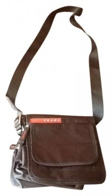 Prada Black Rain Coat Fabric Shoulder Bag