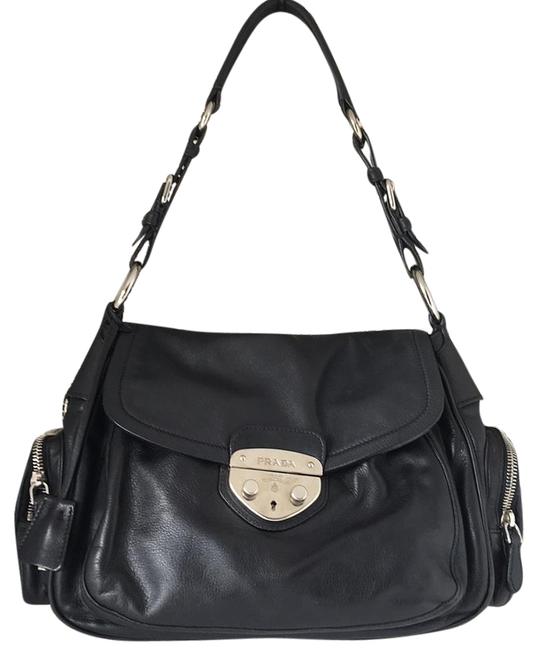 Prada Black Side Pocket Satchel