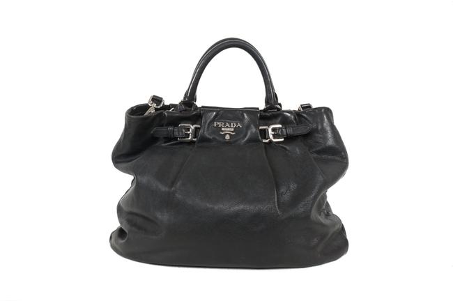 Prada Black Soft Leather Shoulder Bag