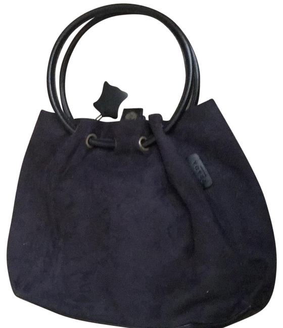 Prada Black Suede Leather Shoulder Bag