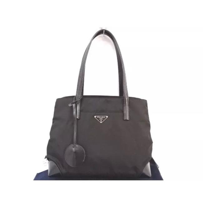 Prada Black Tess+vitello Shoulder Bag