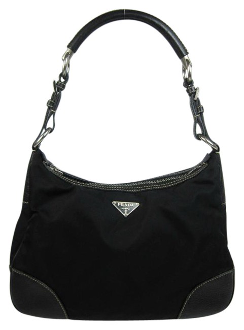 Prada Black Vela Nylon Shoulder Bag