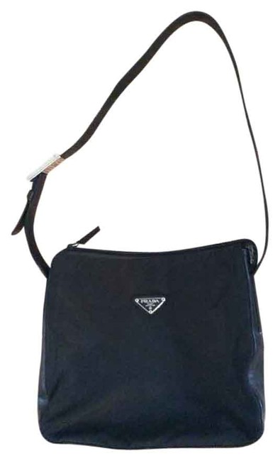 Prada Black Vinyl Shoulder Bag
