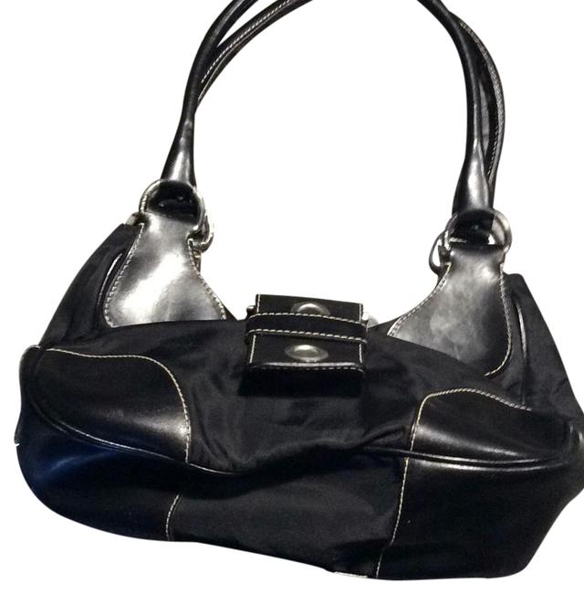 Prada Black VinylLeather Shoulder Bag