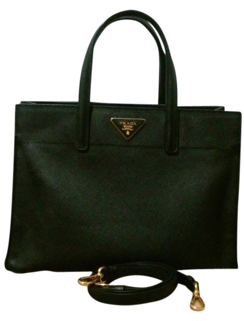 Prada Bn2603 Soft Nero Black Saffiano Leather Shoulder Bag