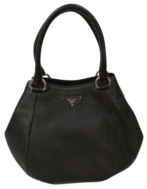 Prada Vitello Daino Hobo Bn2792 Satchel Black Leather Shoulder Bag