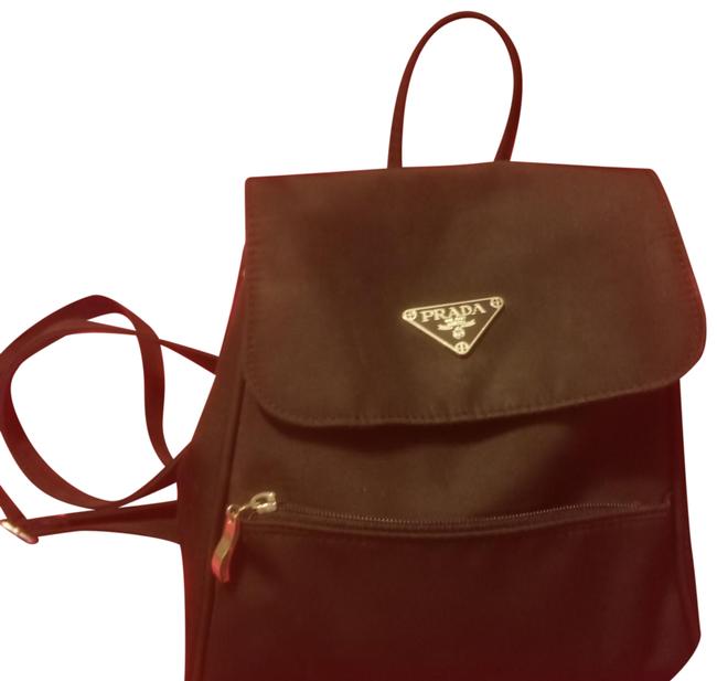 Prada Bookbag Black Canvas Shoulder Bag