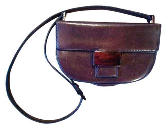 Prada Borsa In Pelle Burgandy Leather Shoulder Bag