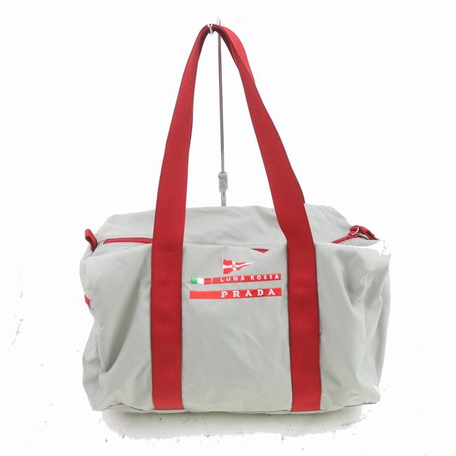 Prada Boston Duffle Luna 872158 Rossa Edition Gray Nylon Shoulder Bag