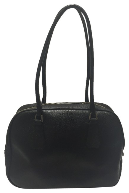 Prada Bowler Black Leather Shoulder Bag