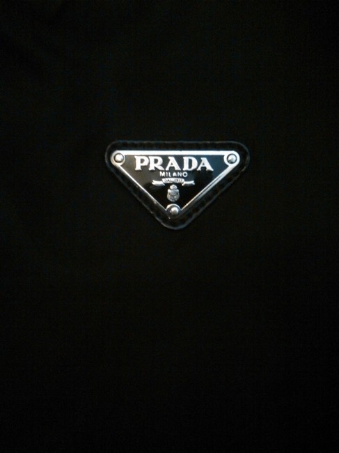 Prada Br0738 Blk Tessuto + Vitel Shoulder Bag