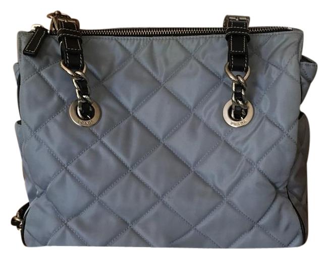 Prada Br2236 Blue Nylon Shoulder Bag