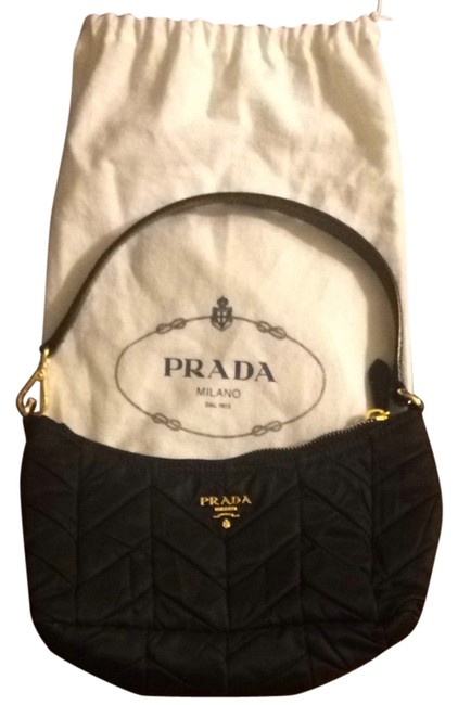 Prada Br3799 Black Nylon Shoulder Bag