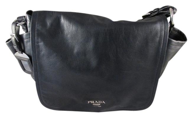 Prada Br3812 Black Leather Shoulder Bag