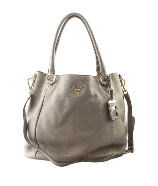 Prada Vitello Daino Br4391 2 way 159271 Beige Leather Shoulder Bag