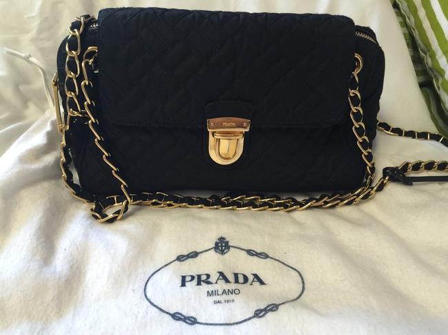 Prada Br4965 Saffron Black Tessuto Nero Nylon Shoulder Bag