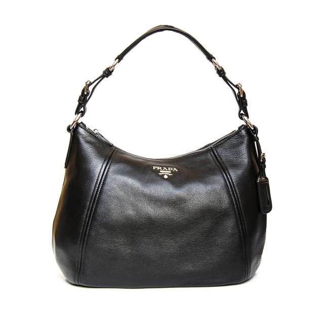 Prada Phenix Br5096 Vitello Nero Sacca Tote Black Leather Shoulder Bag