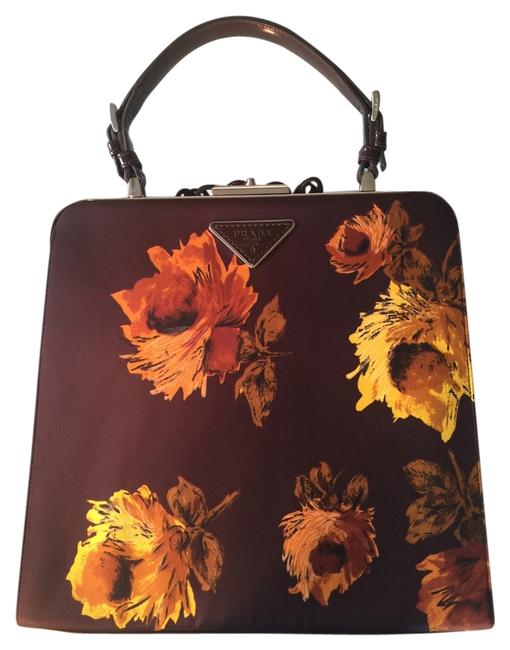 Prada Brown Leather and Nylon Shoulder Bag