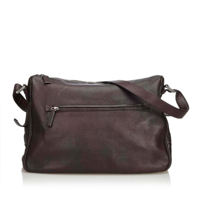 Prada Brown Leather Shoulder Bag