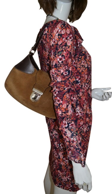 Prada Brown SuadeLeather Shoulder Bag