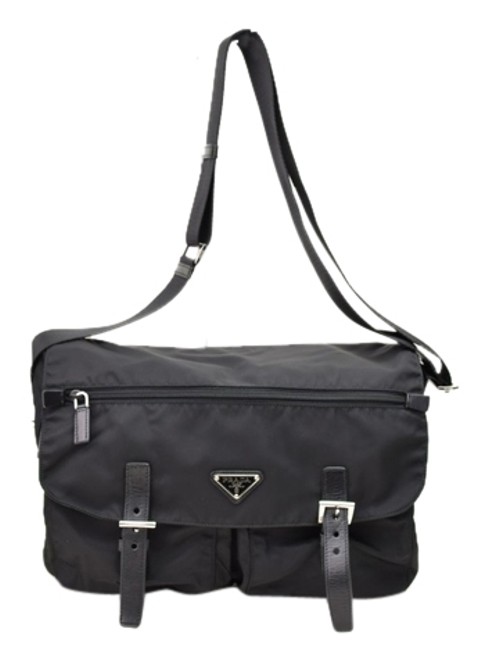 Prada Bt1738 86514 Black Nylon Shoulder Bag