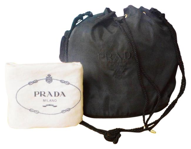 Prada Bucket Black Nylon Shoulder Bag