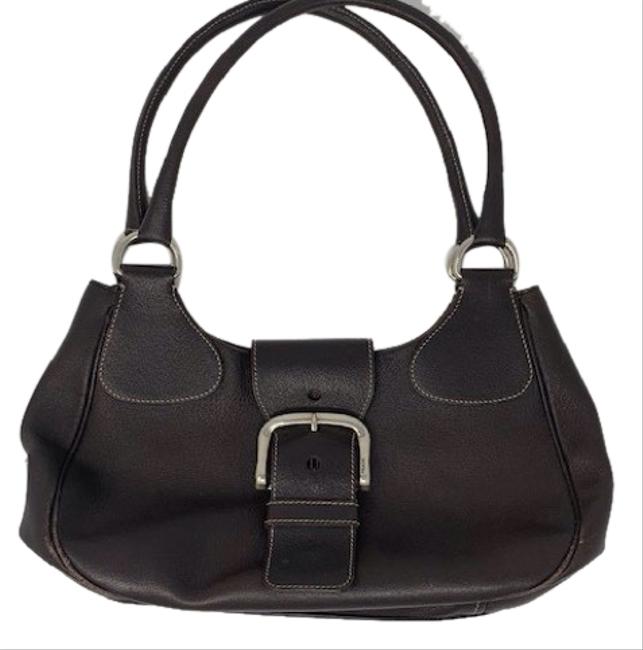 Prada Buckle Flap Brown Unknown Shoulder Bag