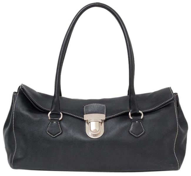 Prada Buffalo Easy Leather Handbag Black Shoulder Bag