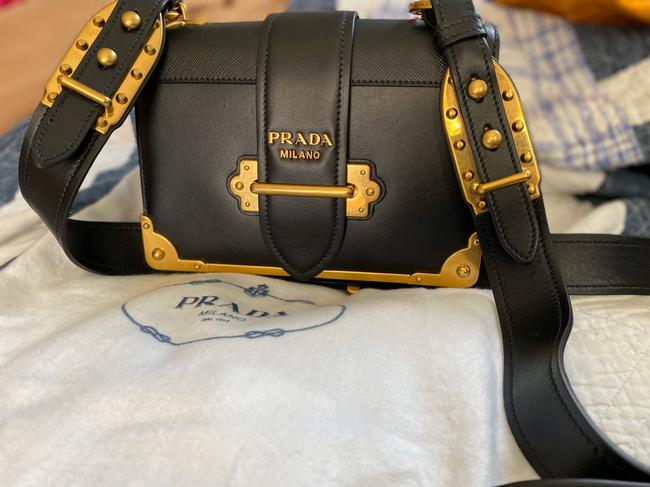 Prada Cahier Leather Shoulder Bag