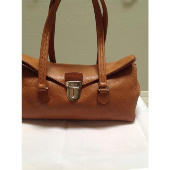 Prada Camel Daino Leather Shoulder Bag